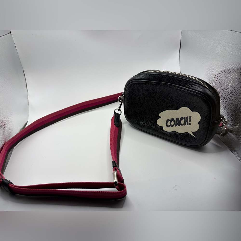 Coach x Marvel Convertible Belt Bag Crossbody D2080 Thought Bubble Black Red